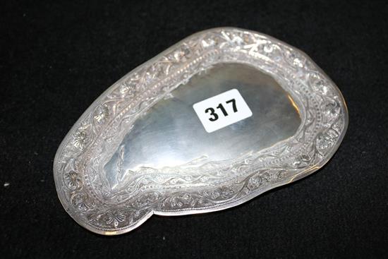 Ceylonese silver dish